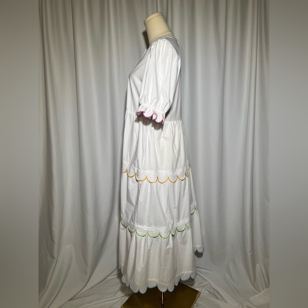 English Factory SCALLOPED EDGE MIDI DRESS | M - Picture 6 of 13